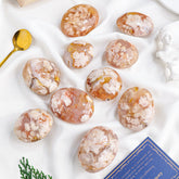 Flower Agate Palm Stone