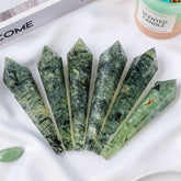 Large Prehnite Pendulum Crystal Wand