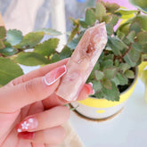Sakura Flower Agate Crystal Point