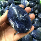 Deep Blue Sodalite Palm Stone