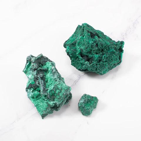 Raw Green Malachite Stones