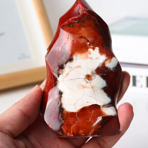 Carnelian Flame Crystal Point