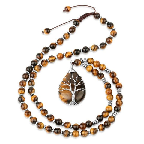 Tree of Life Bead Mala Necklace