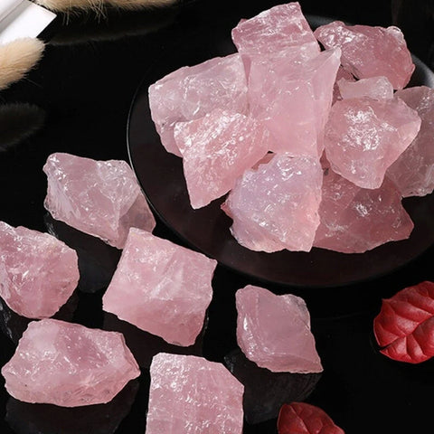 Natural Pink Rose Quartz Crystals