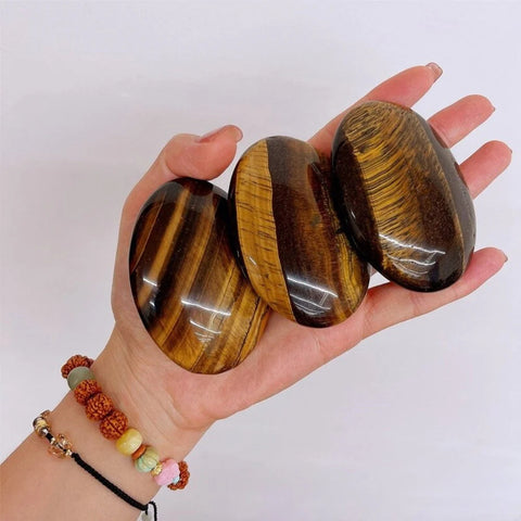 Empowering Tiger's Eye Palm Stone