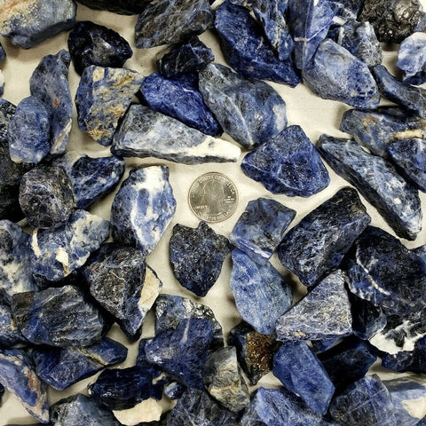 Raw Natural Blue Sodalite Stones