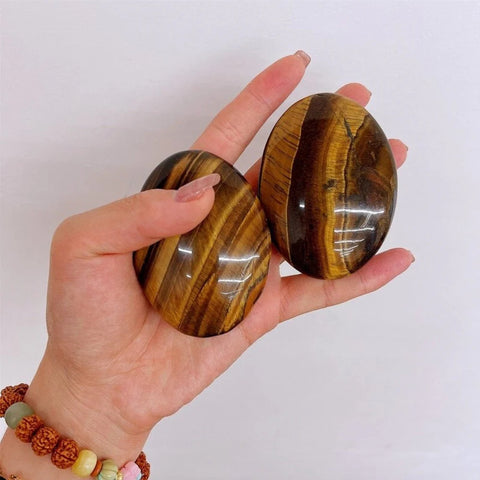 Empowering Tiger's Eye Palm Stone