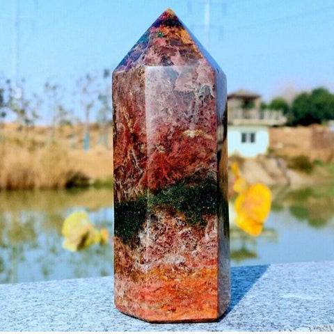 Marine Jasper Quartz Crystal Point