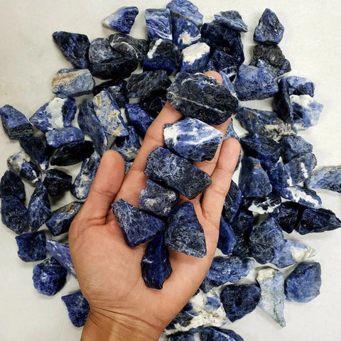 Raw Natural Blue Sodalite Stones