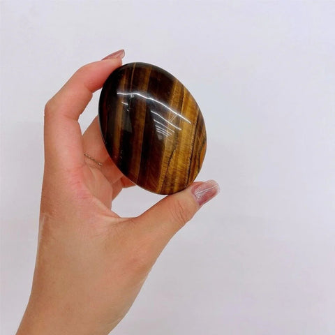 Empowering Tiger's Eye Palm Stone