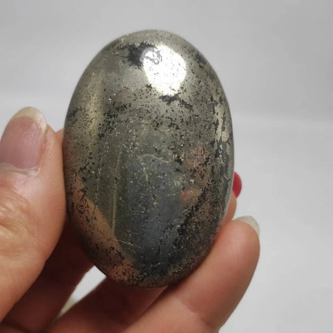 Pyrite Palm Stone