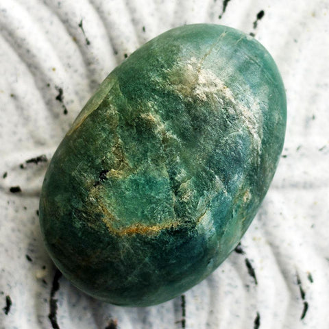 Polished Amazonite Palm Stone