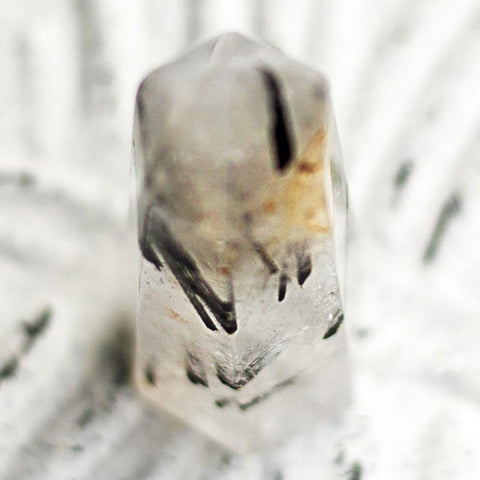 Tourmalinated Quartz Point