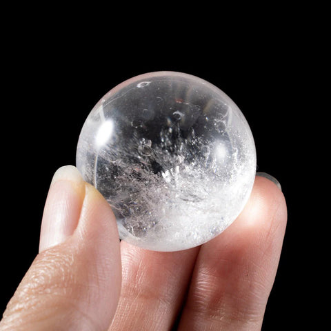 Polished Clear Quartz Crystal Ball