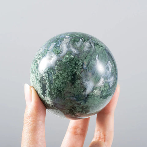 Green Moss Agate Sphere