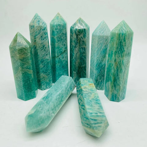 Amazonite Quartz Point Tower