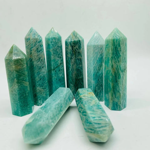 Amazonite Quartz Point Tower