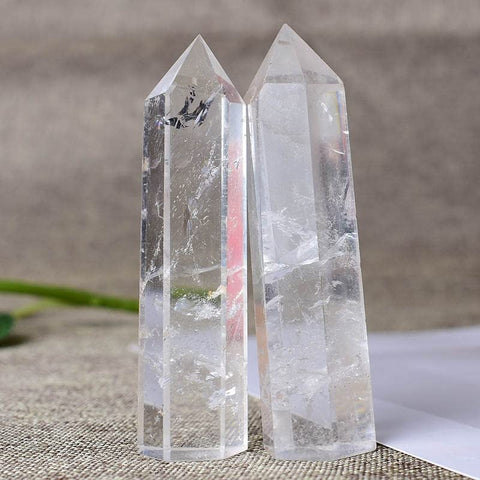 Natural Crystal Clear Quartz Tower