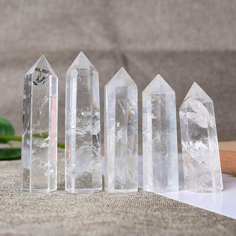 Natural Crystal Clear Quartz Tower