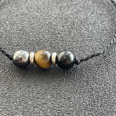 Triple Protection (Tiger's eye, Obsidian, Hematite) bracelet