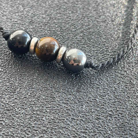 Triple Protection (Tiger's eye, Obsidian, Hematite) bracelet