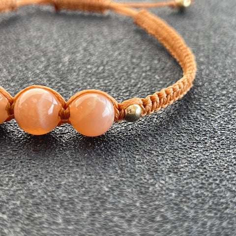 Peach Moonstone Bracetlet