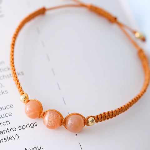 Peach Moonstone Bracetlet