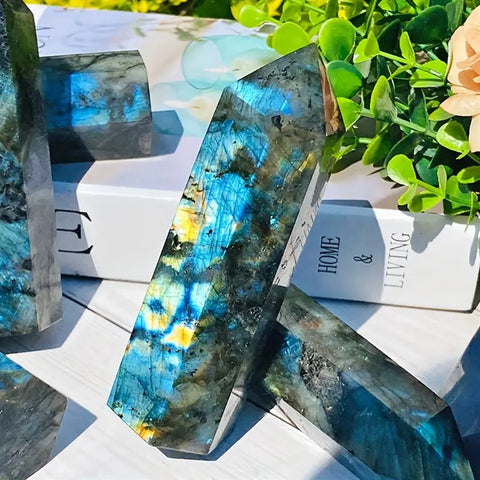 Natural Labradorite Crystal Tower