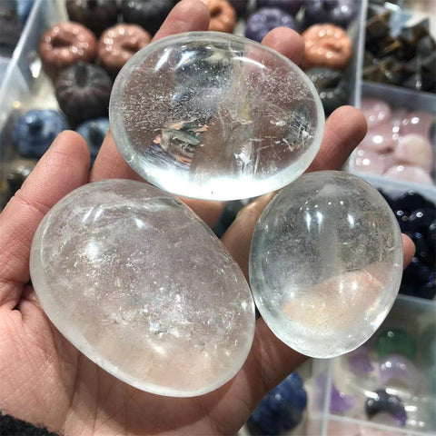 Clear Quartz Palm Stone