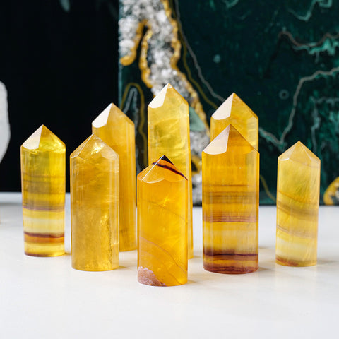 Yellow Fluorite Point Tower