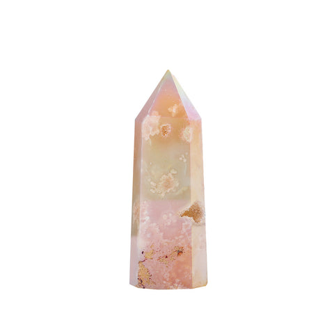 Natural Sakura Agate Obelisk