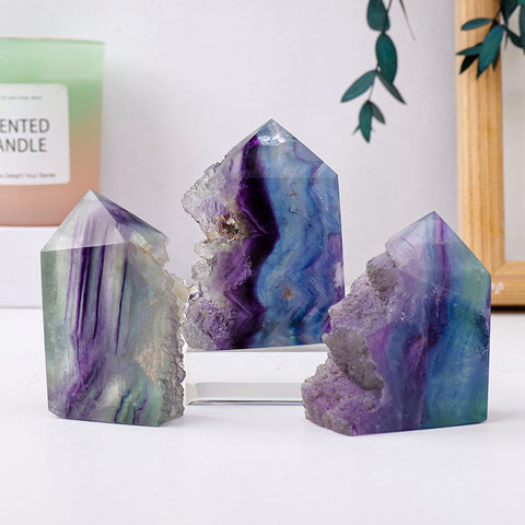 Colorful Fluorite Crystal Point