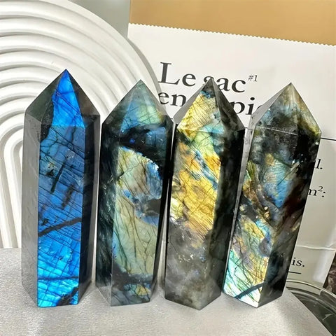 Natural Labradorite Crystal Tower