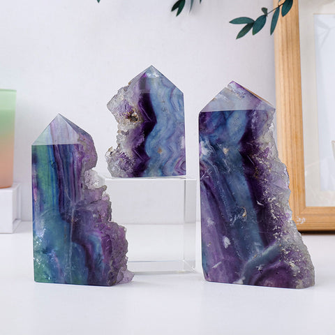 Colorful Fluorite Crystal Point