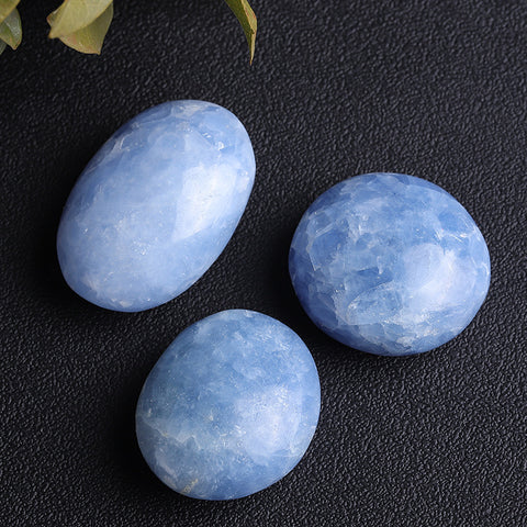 Blue Calcite Palm Stone