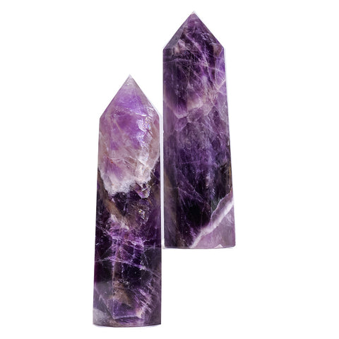 Natural Dream Amethyst Quartz Crystal Tower