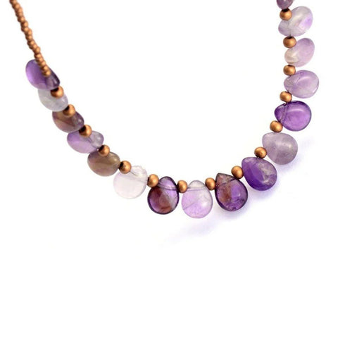 Amethyst Crystal Bead Necklace