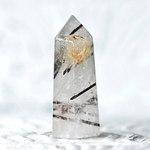 Tourmalinated Quartz Point