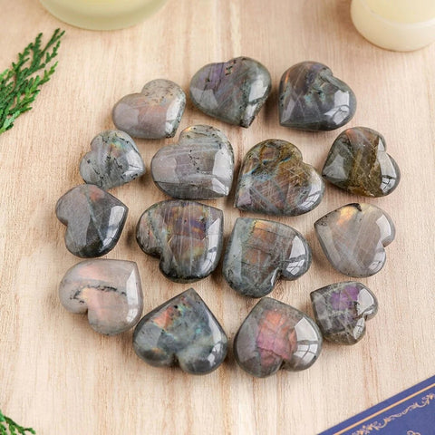 Labradorite Heart Stone