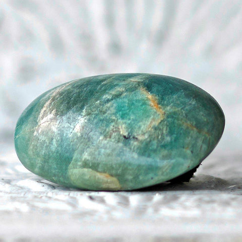 Polished Amazonite Palm Stone