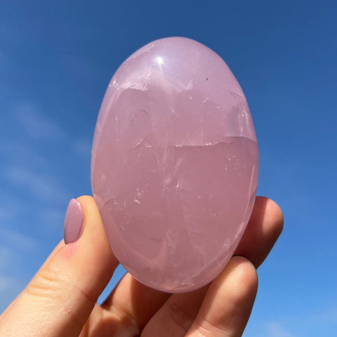 Rose Quartz Crystal Palm