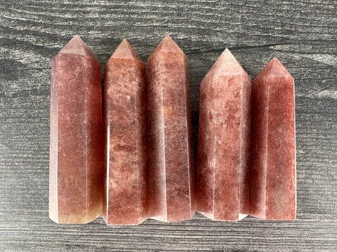 Strawberry Quartz Crystal Point