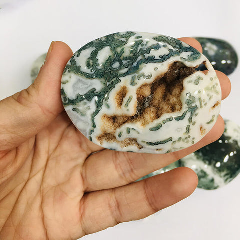 Moss Agate Palm Natural Stone