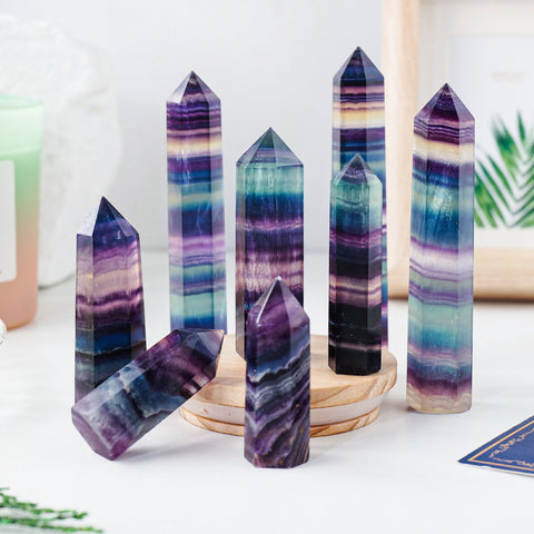 Fluorite Healing Crystal Tower