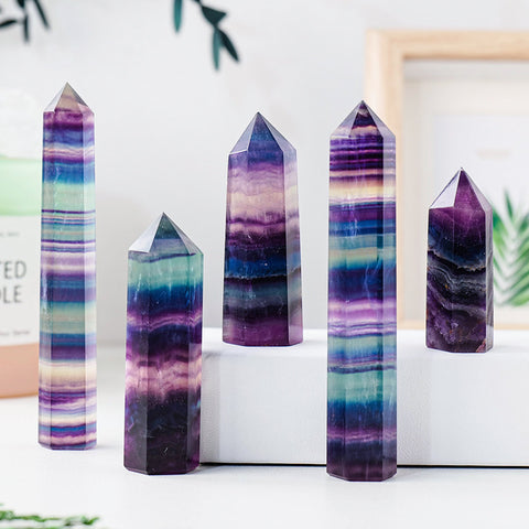 Fluorite Healing Crystal Tower